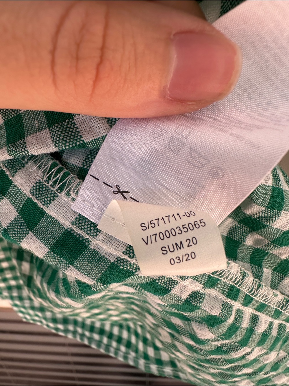 Banana Republic Linen Blend Green Gingham Wrap Midi Dress 8 - Picture 11 of 15